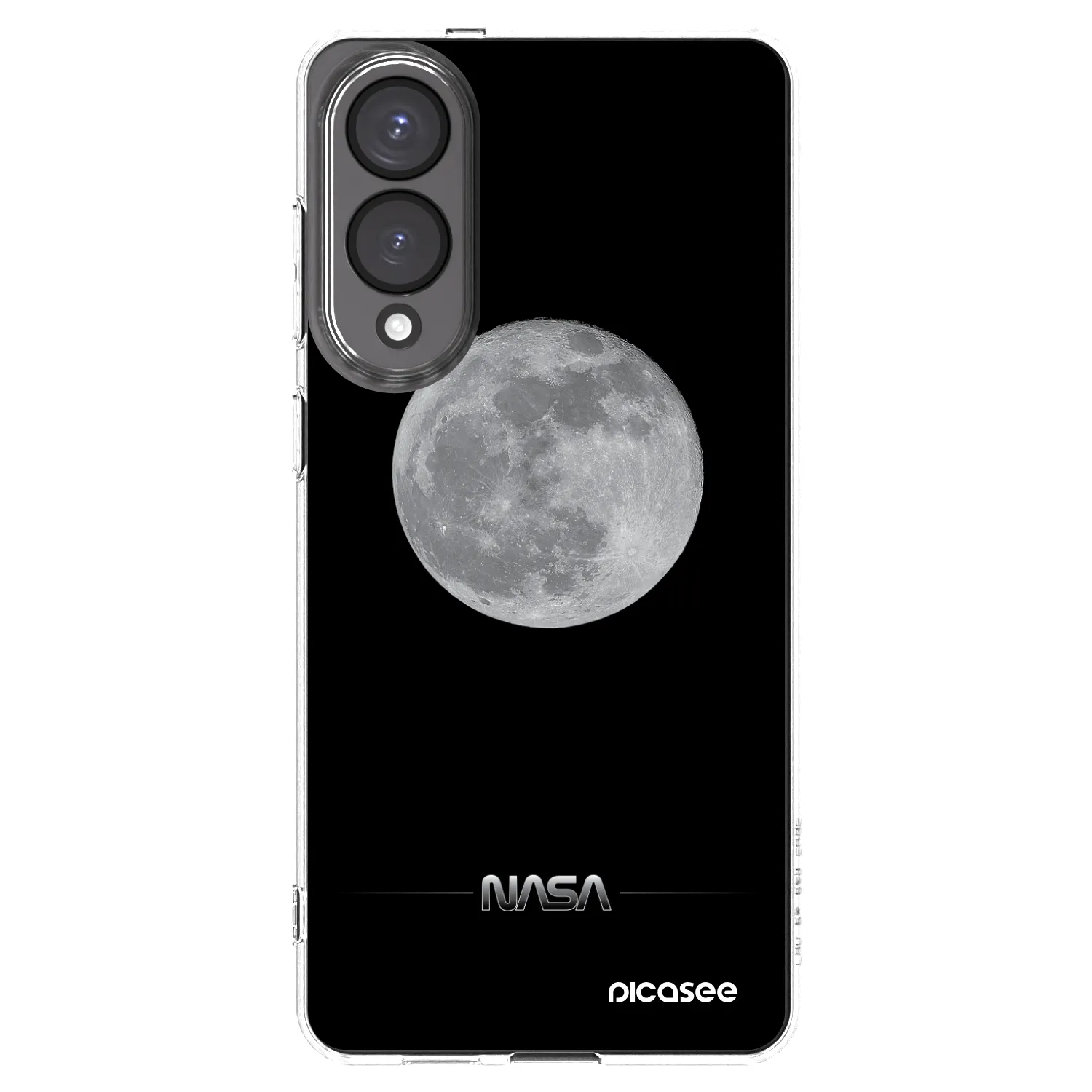 Picasee Samsung Galaxy S25 Edge 5G Hülle - Transparentes Silikon - Moon Minimal