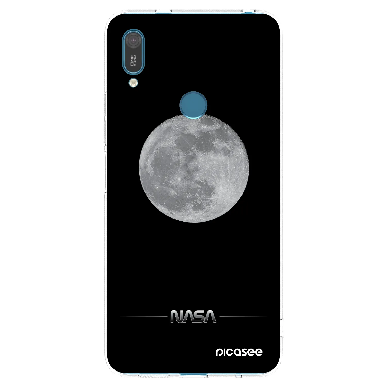 Picasee Huawei Y7 2019 Hülle - Transparentes Silikon - Moon Minimal