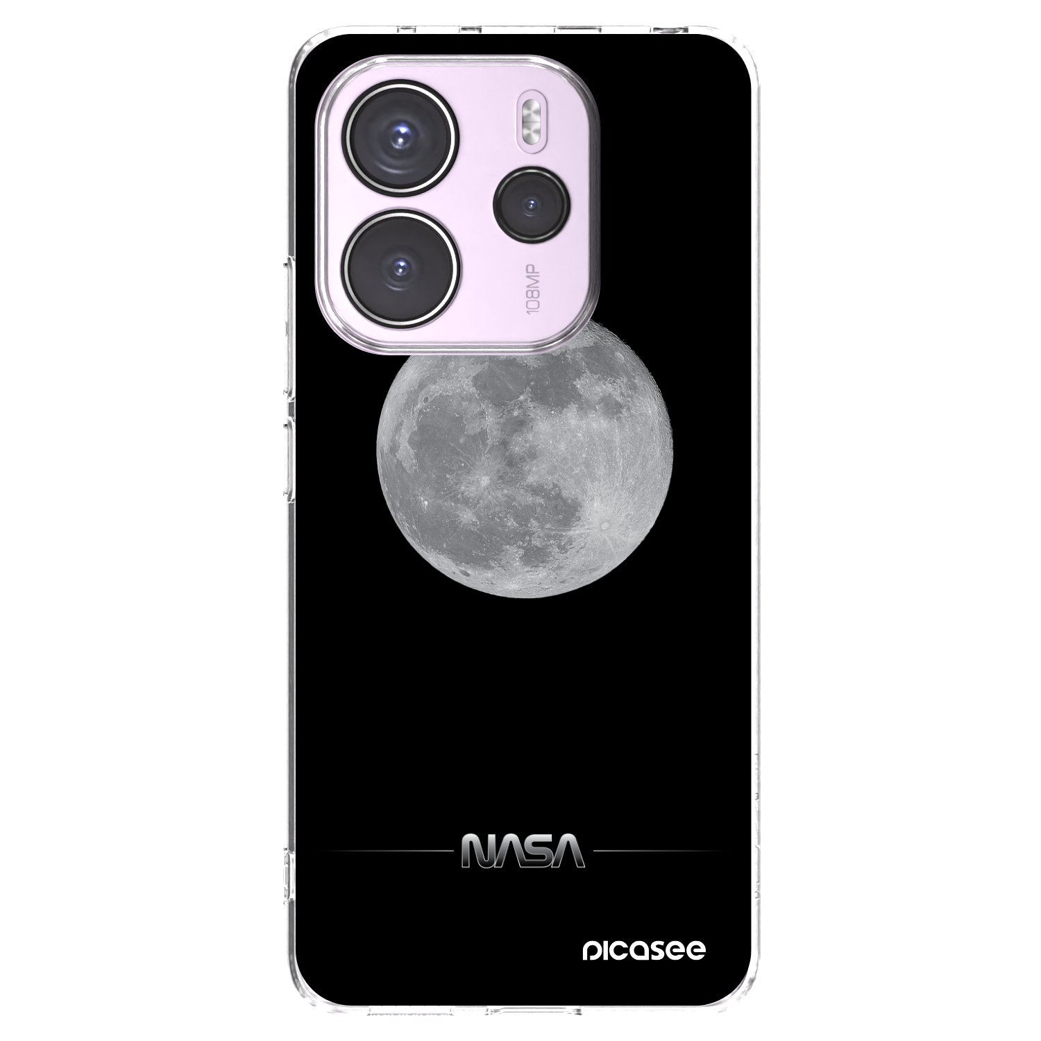 Picasee Xiaomi Redmi Note 14 4G Hülle - Transparentes Silikon - Moon Minimal