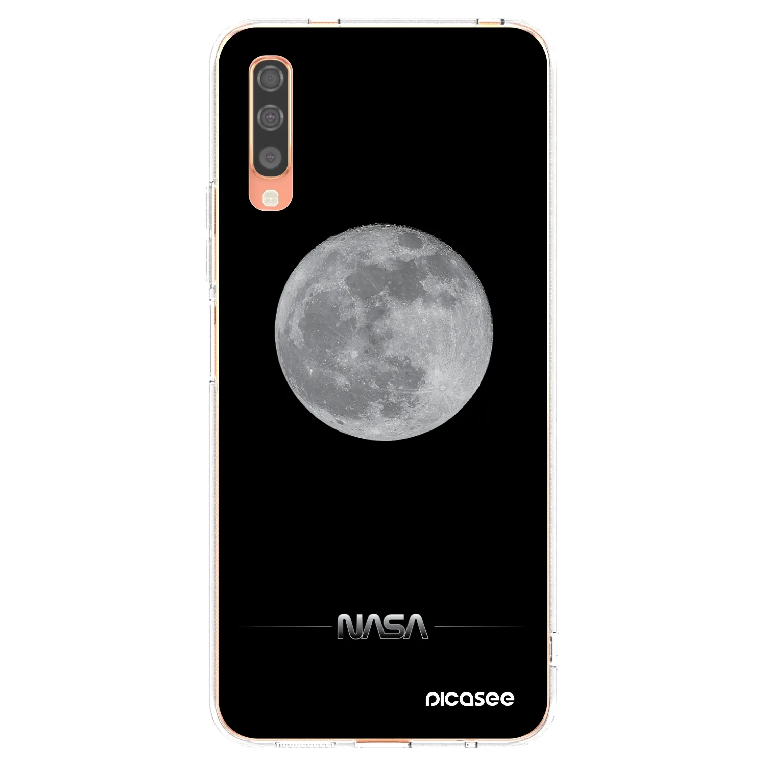 Picasee Samsung Galaxy A70 A705F Hülle - Transparentes Silikon - Moon Minimal