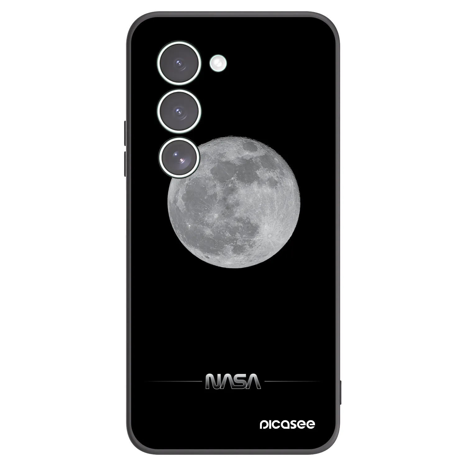 Picasee Xiaomi Redmi 15 5G Hülle - Schwarzes Silikon - Moon Minimal