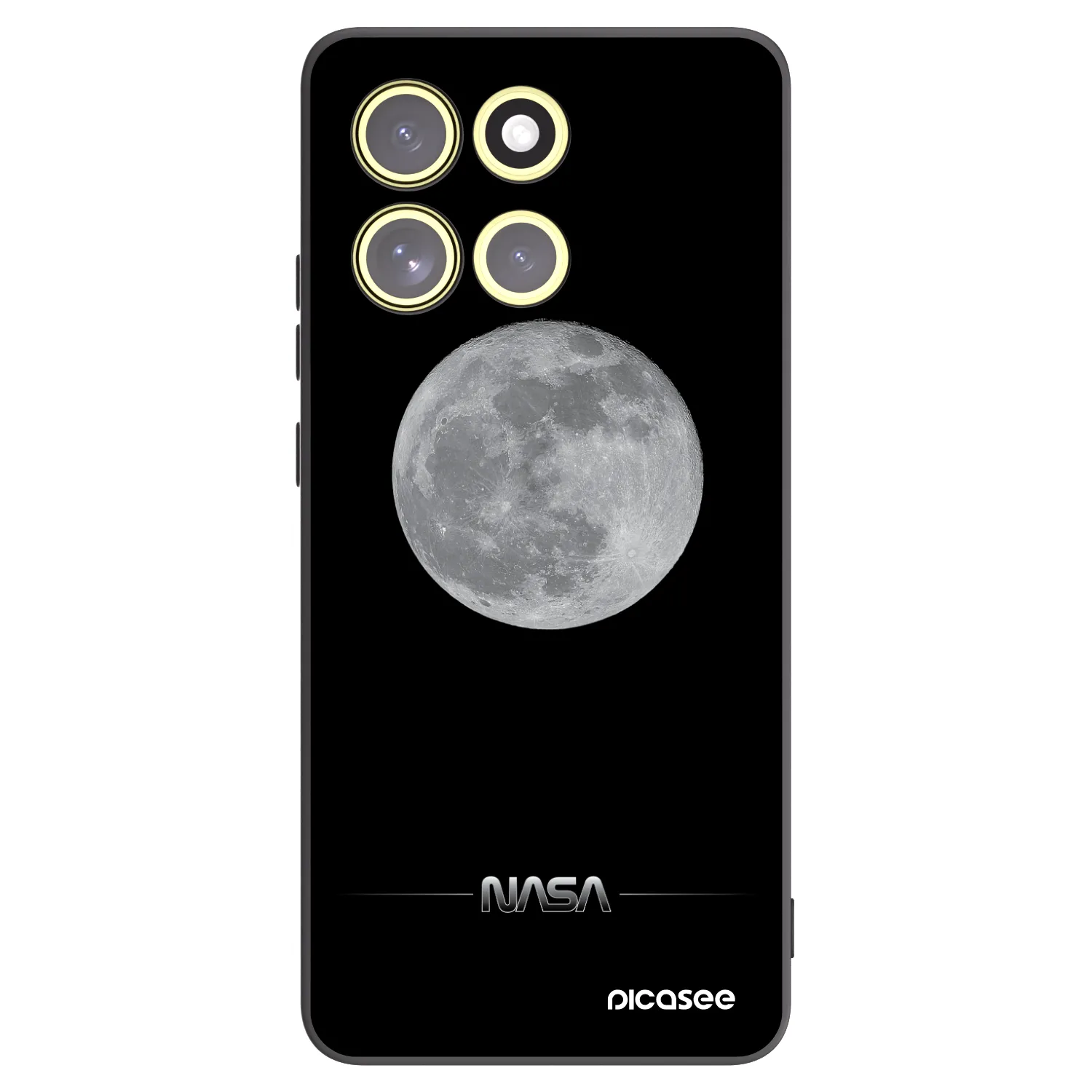 Picasee Motorola Moto G86 Power 5G Hülle - Schwarzes Silikon - Moon Minimal