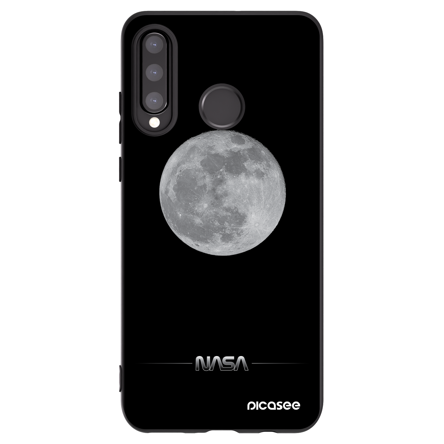 Picasee Huawei P30 Lite Hülle - Schwarzes Silikon - Moon Minimal