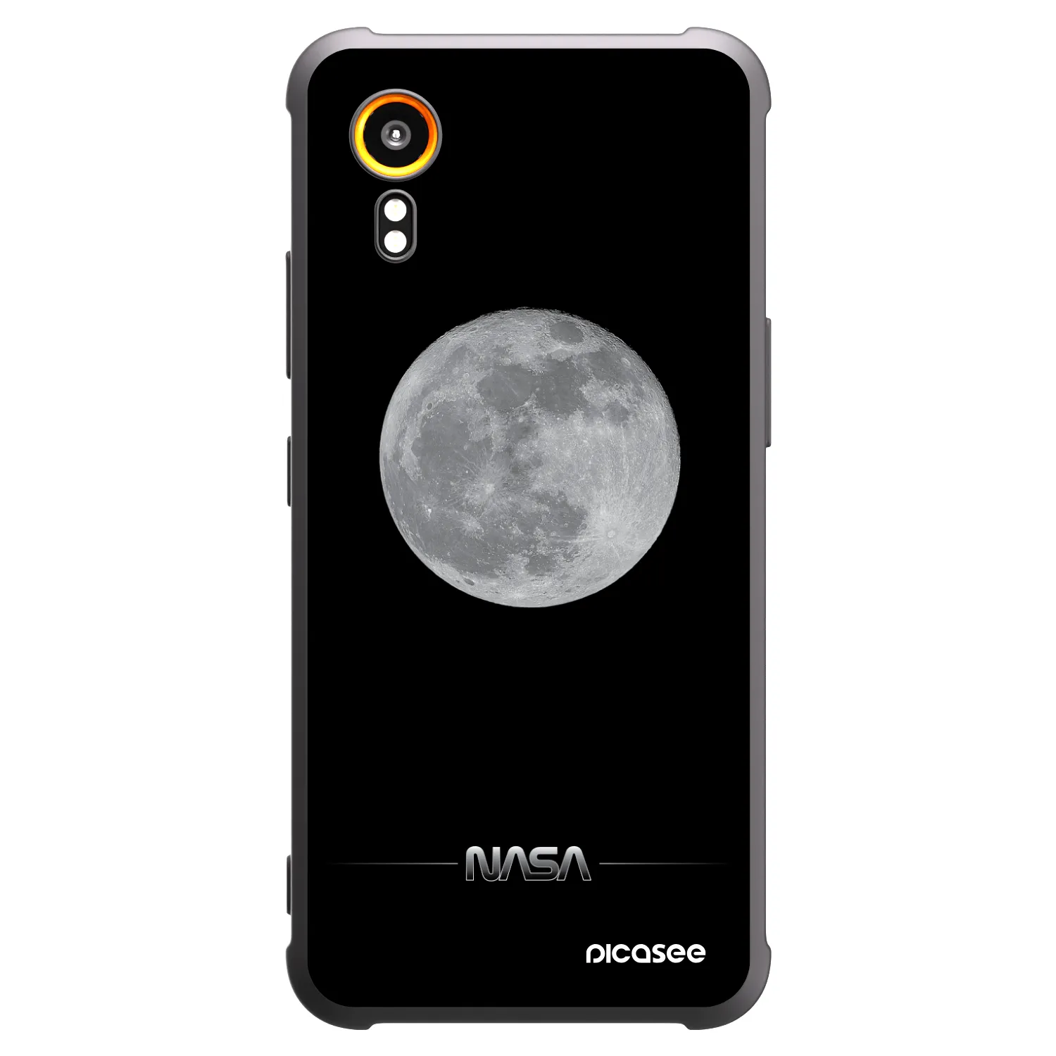Picasee Samsung Galaxy Xcover 7 Hülle - Schwarzes Silikon - Moon Minimal