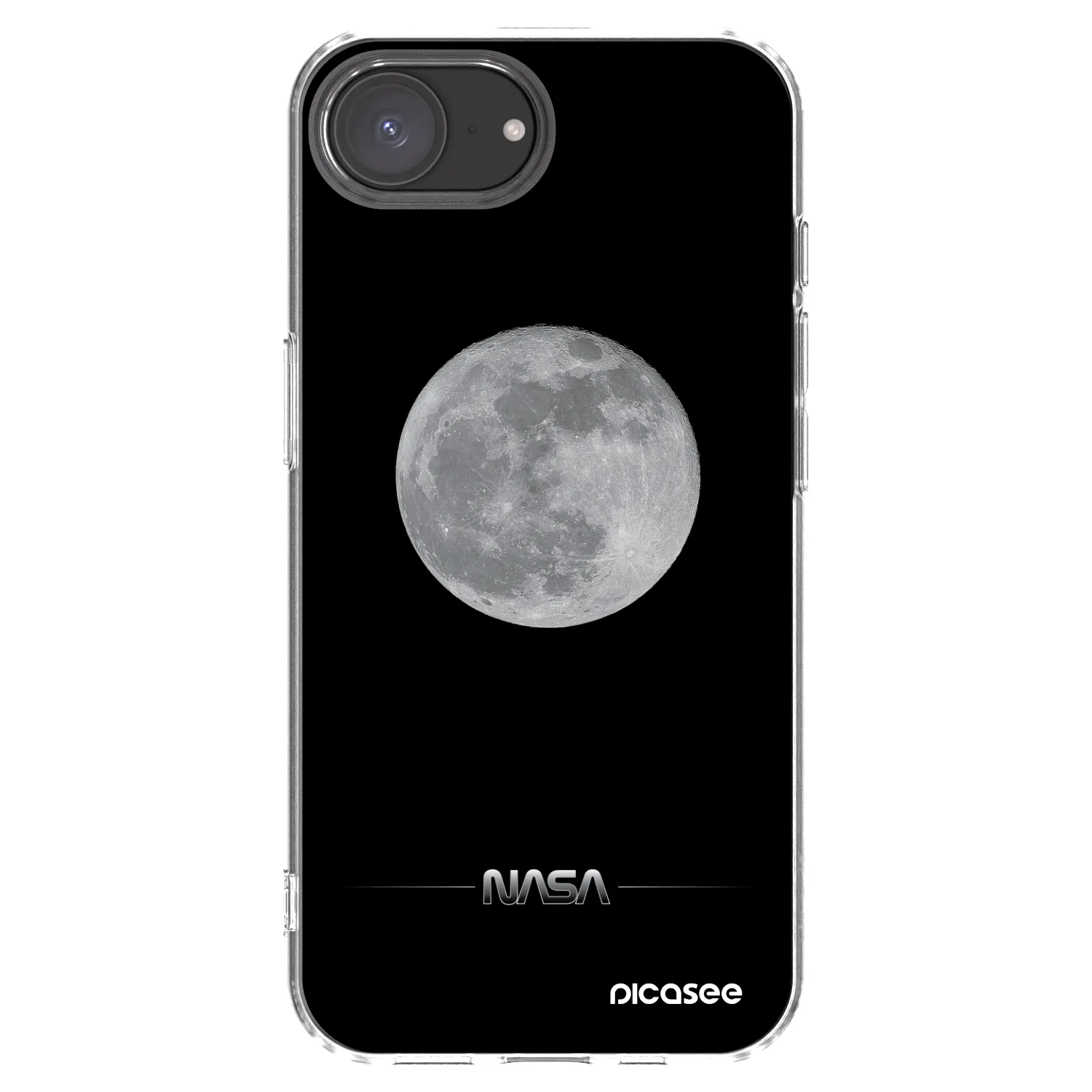 Picasee Apple iPhone 17e Hülle - Transparentes Silikon - Moon Minimal