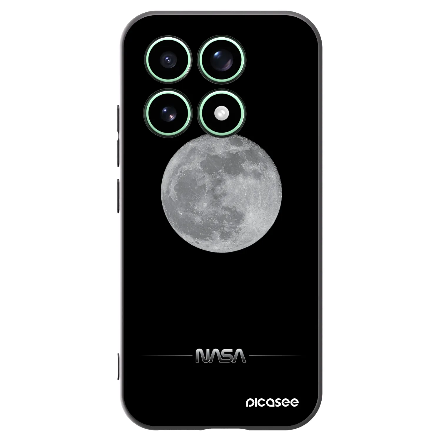 Picasee Xiaomi 17 Hülle - Schwarzes Silikon - Moon Minimal