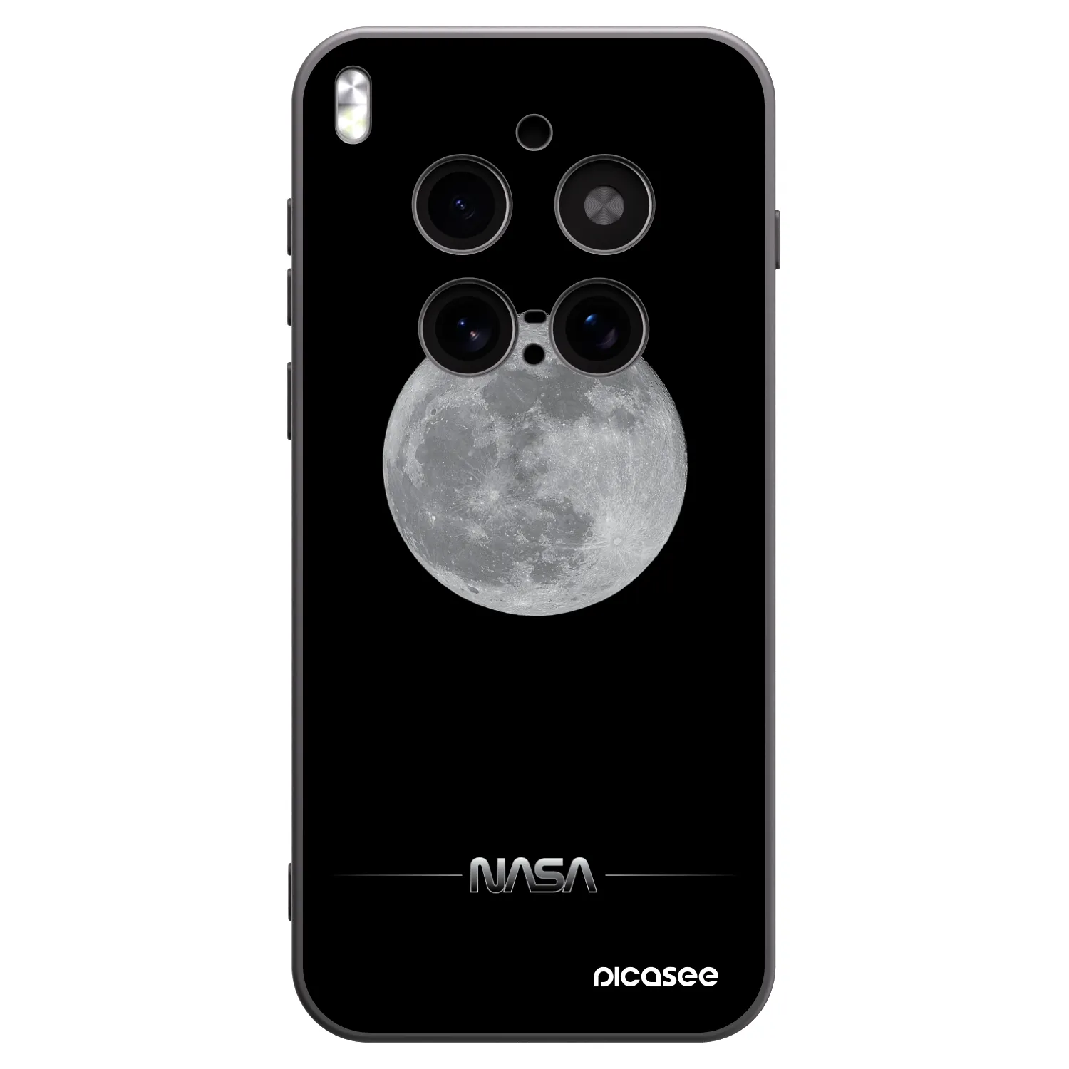 Picasee Vivo X300 Pro Hülle - Schwarzes Silikon - Moon Minimal