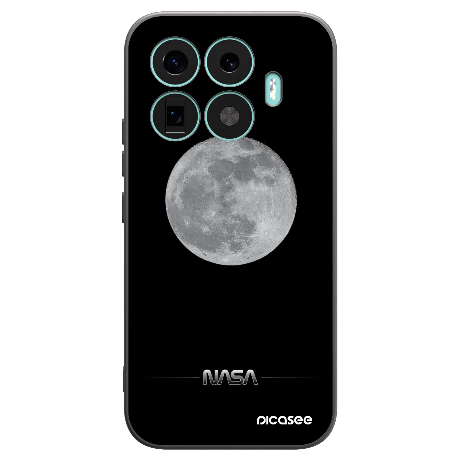 Picasee Xiaomi 17T Hülle - Schwarzes Silikon - Moon Minimal