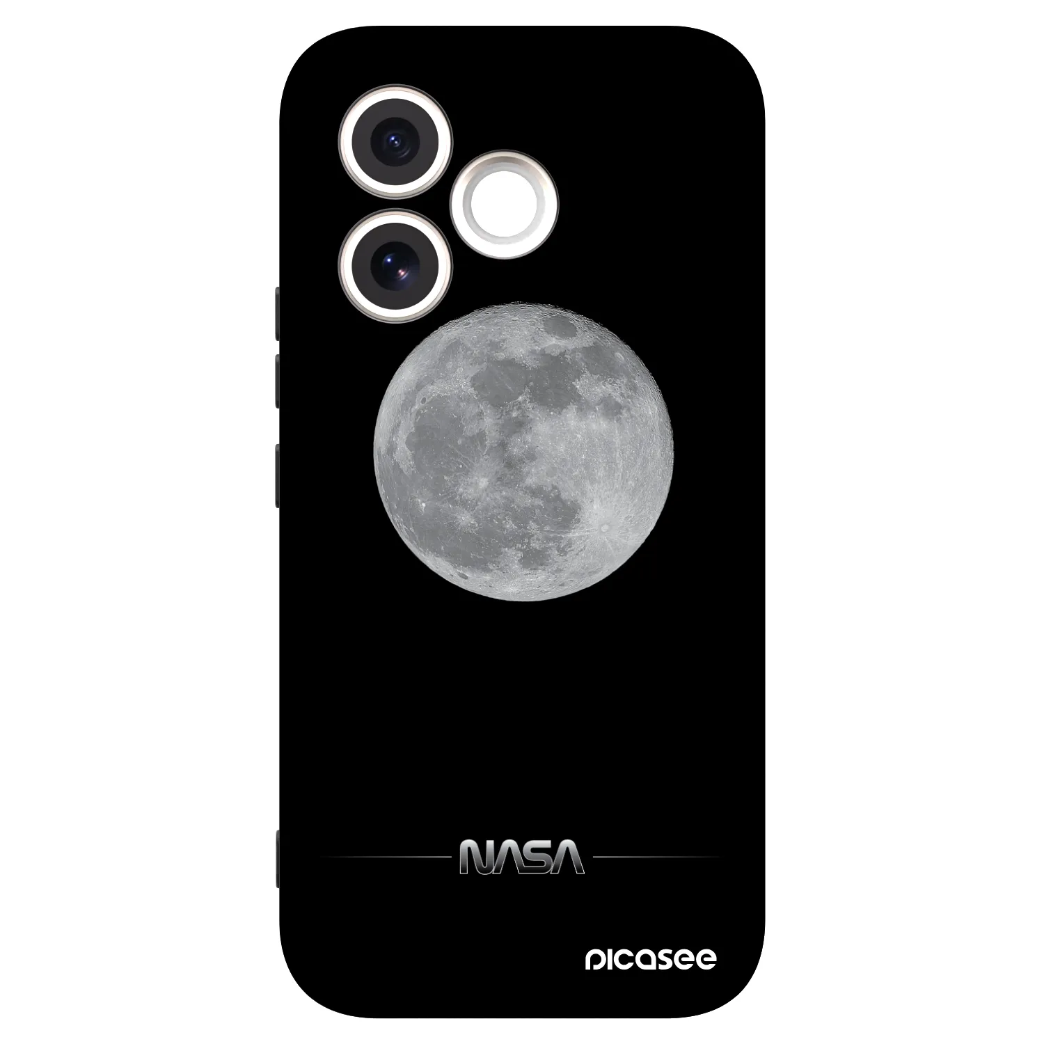 Picasee Honor 600 Lite Hülle - Schwarzes Silikon - Moon Minimal
