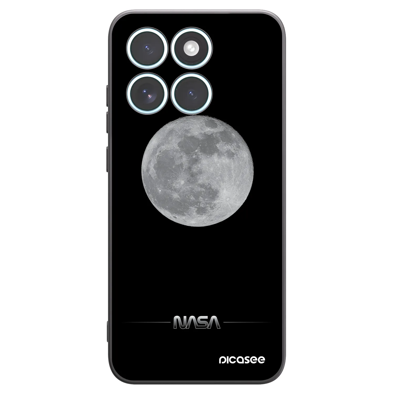 Picasee Motorola Edge 70 Fusion Hülle - Schwarzes Silikon - Moon Minimal