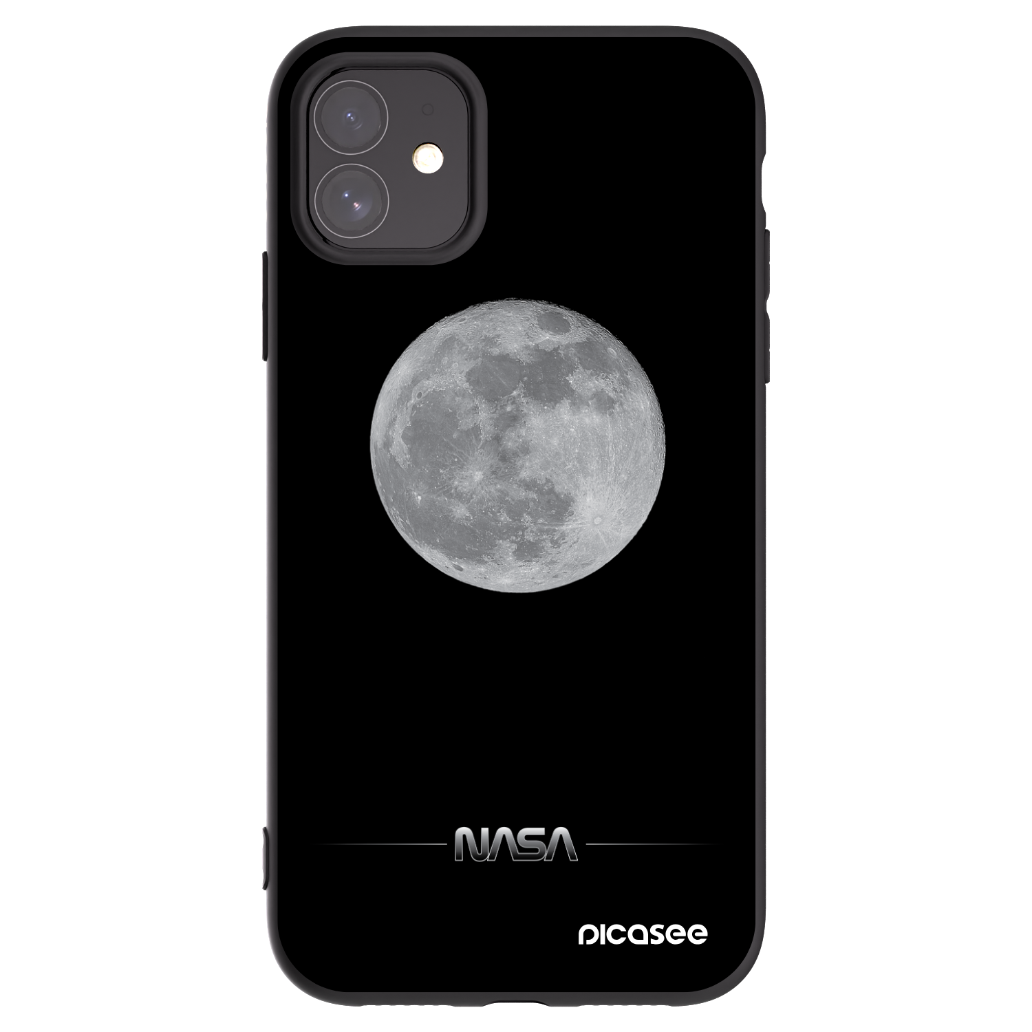 Picasee Apple iPhone 11 Hülle - Schwarzes Silikon - Moon Minimal