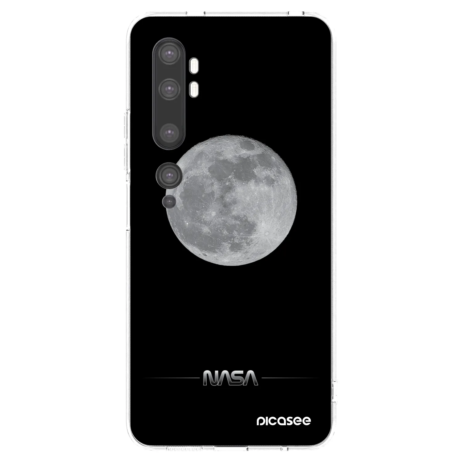 Picasee Xiaomi Mi Note 10 (Pro) Hülle - Transparentes Silikon - Moon Minimal