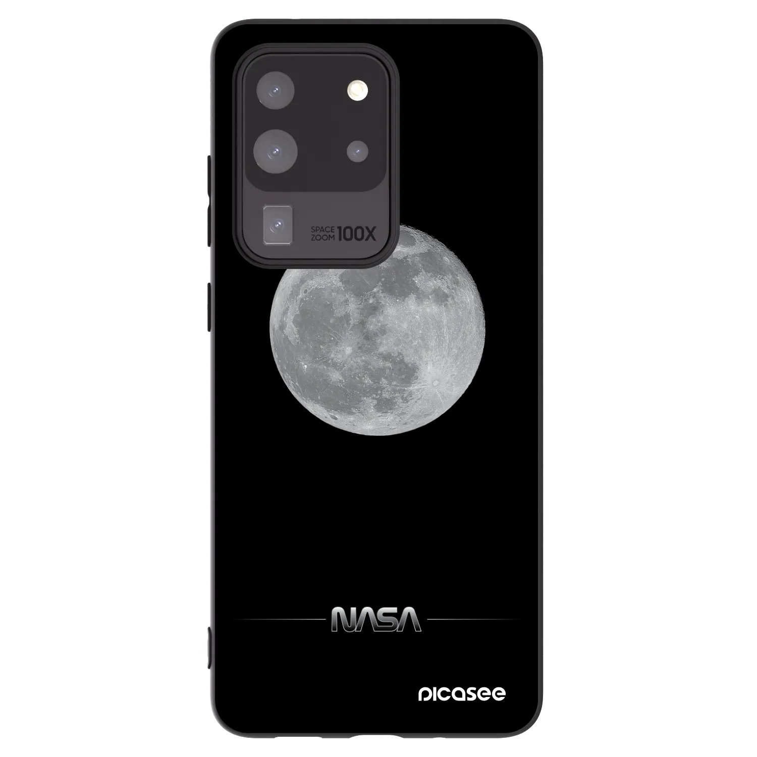 Picasee Samsung Galaxy S20 Ultra 5G G988F Hülle - Schwarzes Silikon - Moon Minimal