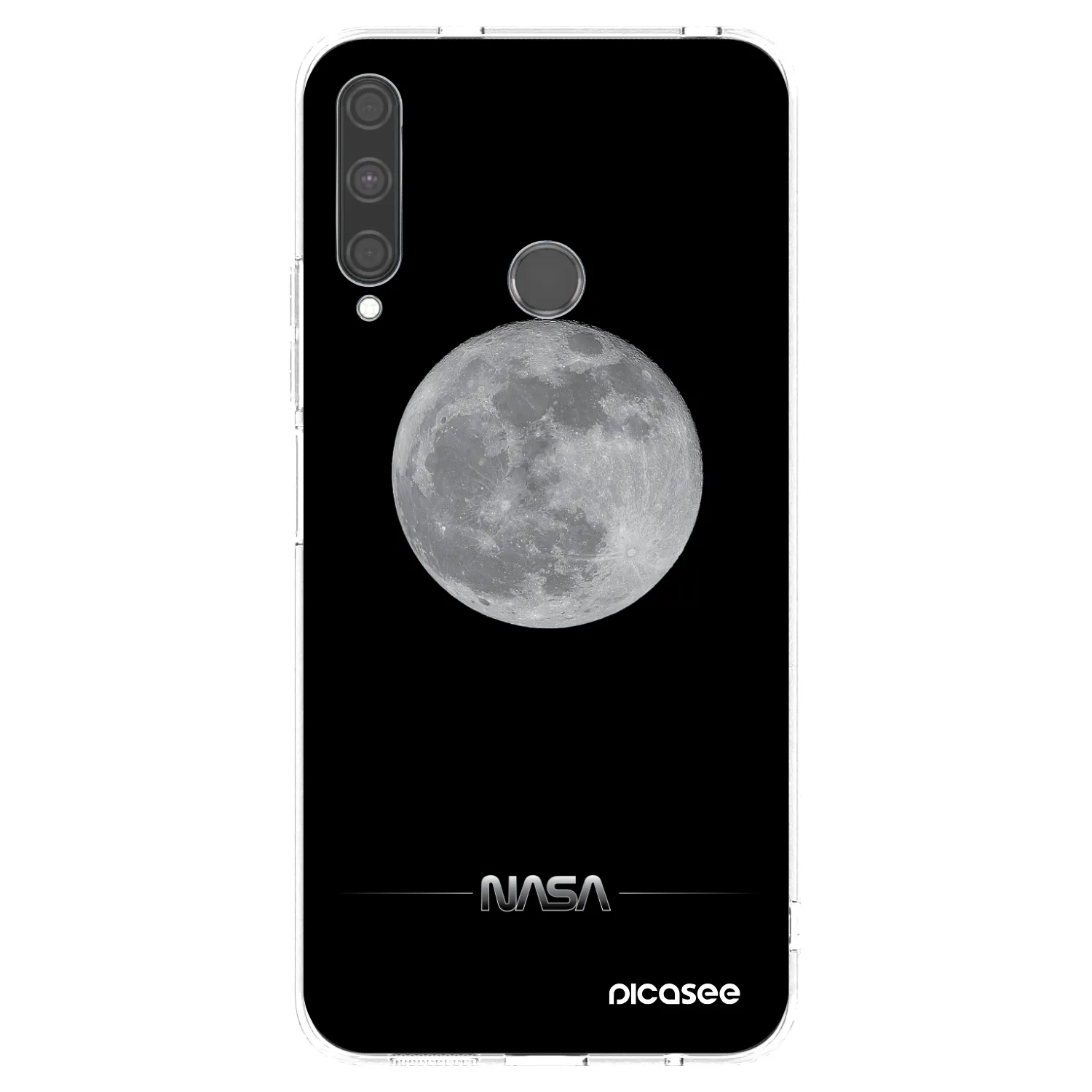 Picasee Huawei P40 Lite E Hülle - Transparentes Silikon - Moon Minimal