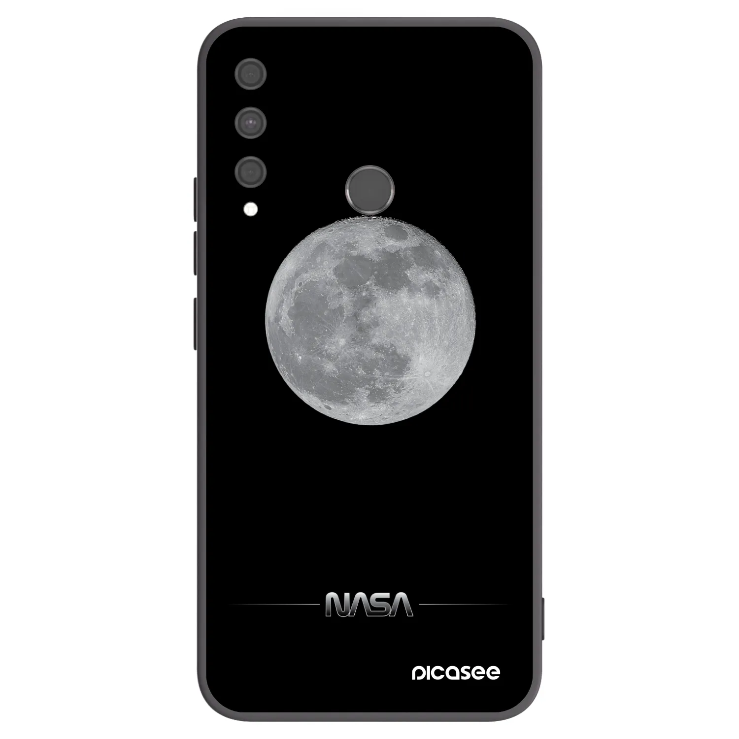 Picasee Huawei P40 Lite E Hülle - Schwarzes Silikon - Moon Minimal
