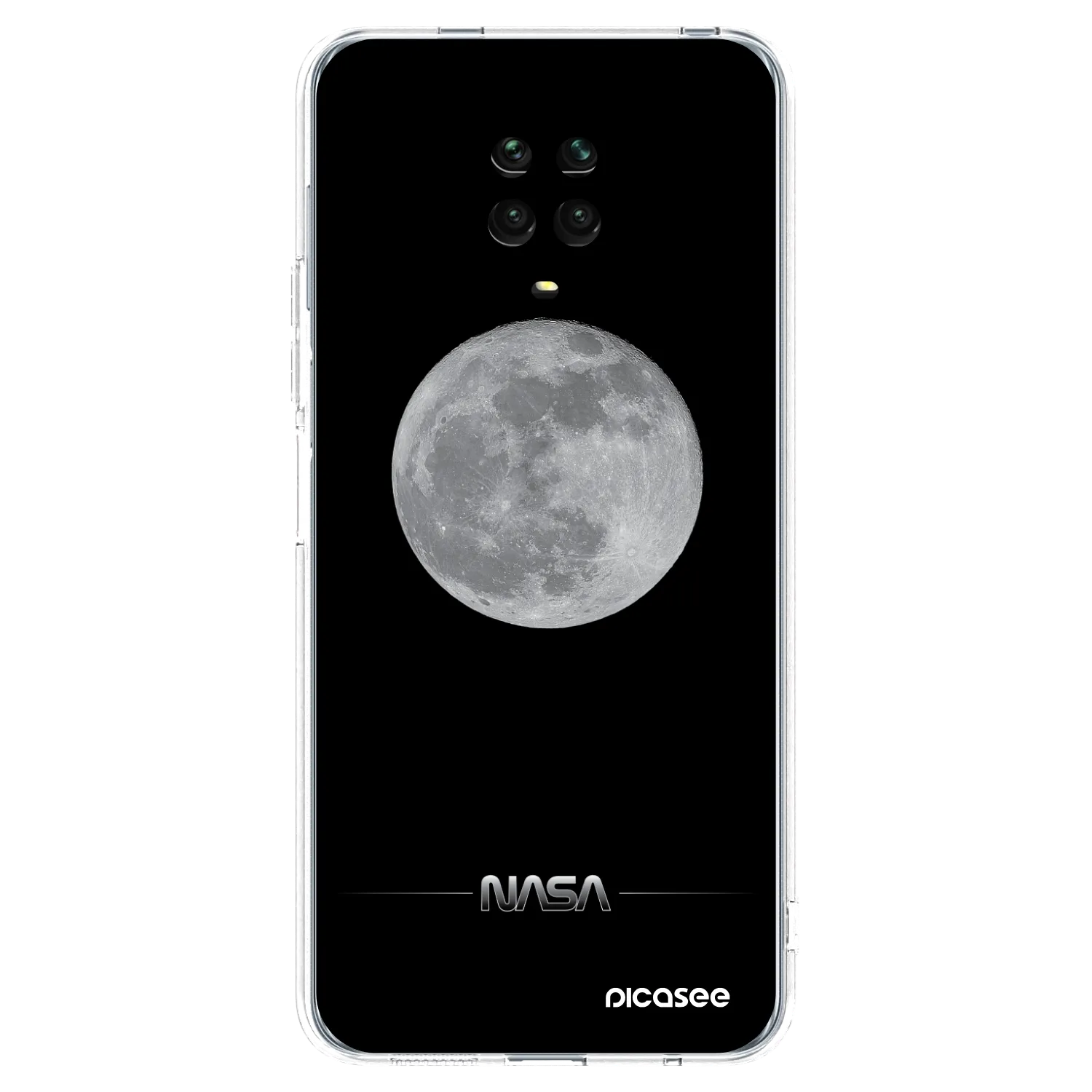 Picasee Xiaomi Redmi Note 9S Hülle - Transparentes Silikon - Moon Minimal