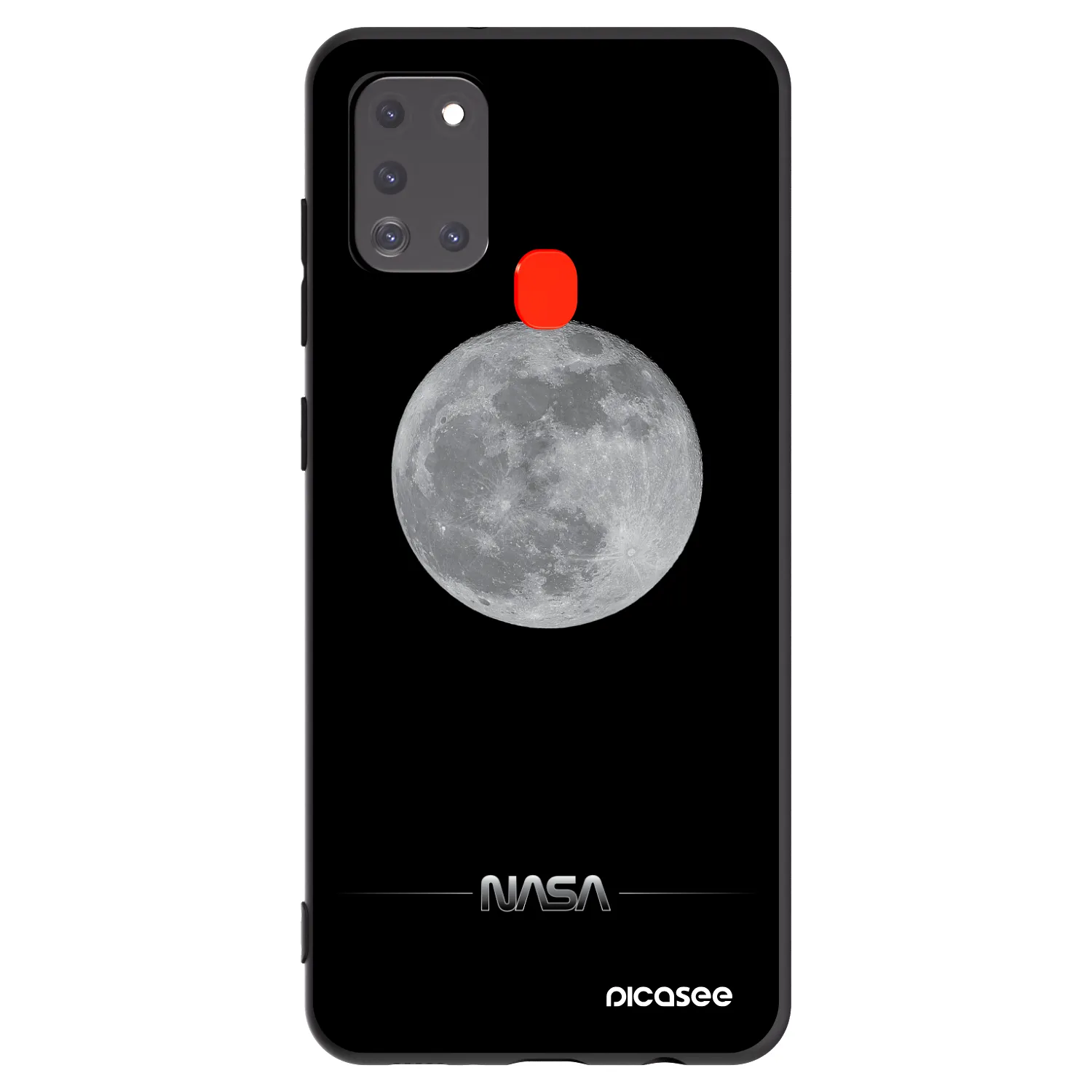 Picasee Samsung Galaxy A21s Hülle - Schwarzes Silikon - Moon Minimal