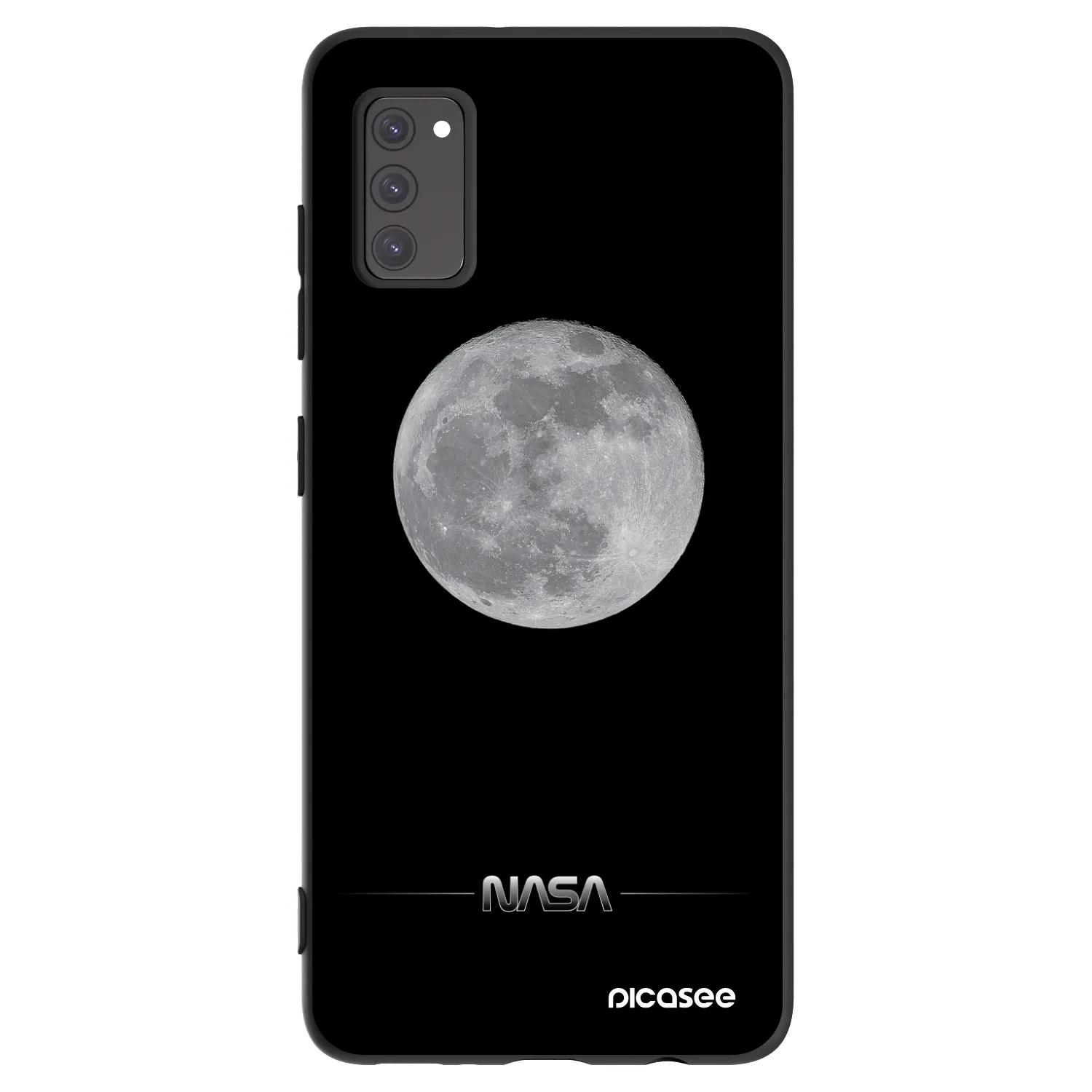 Picasee Samsung Galaxy A41 A415F Hülle - Schwarzes Silikon - Moon Minimal