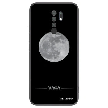 Picasee Xiaomi Redmi 9 Hülle - Schwarzes Silikon - Moon Minimal