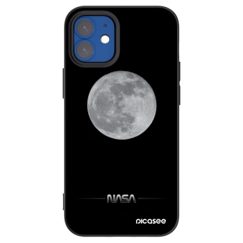 Picasee Apple iPhone 12 mini Hülle - Schwarzes Silikon - Moon Minimal