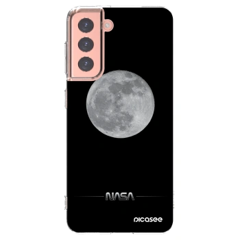 Picasee Samsung Galaxy S21 5G G991B Hülle - Transparentes Silikon - Moon Minimal