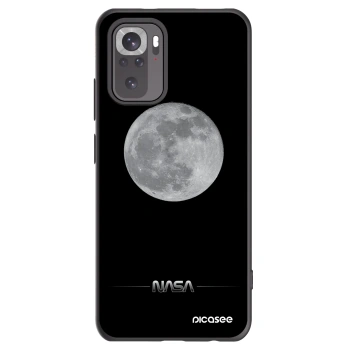 Picasee Xiaomi Redmi Note 10 Hülle - Schwarzes Silikon - Moon Minimal