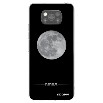 Picasee Xiaomi Poco X3 Pro Hülle - Schwarzes Silikon - Moon Minimal