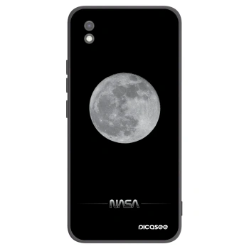 Picasee Xiaomi Redmi 9AT Hülle - Schwarzes Silikon - Moon Minimal
