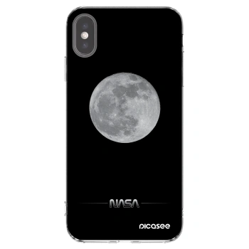 Picasee Apple iPhone XS Max Hülle - Transparentes Silikon - Moon Minimal