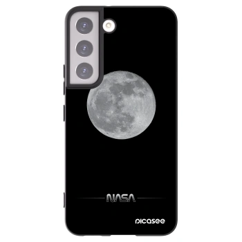 Picasee Samsung Galaxy S22 5G Hülle - Schwarzes Silikon - Moon Minimal