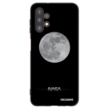 Picasee Samsung Galaxy A13 4G A135 Hülle - Schwarzes Silikon - Moon Minimal