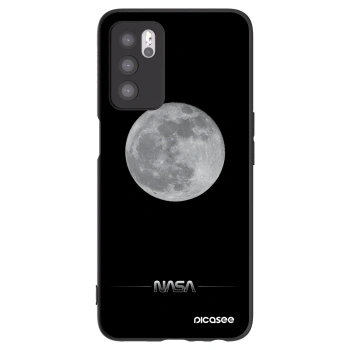 Picasee OPPO A16 Hülle - Schwarzes Silikon - Moon Minimal