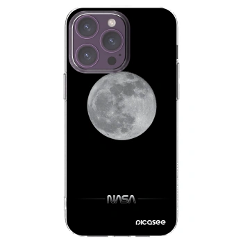 Picasee Apple iPhone 14 Pro Max Hülle - Transparentes Silikon - Moon Minimal