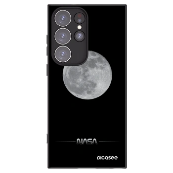 Picasee Samsung Galaxy S23 Ultra 5G Hülle - Schwarzes Silikon - Moon Minimal