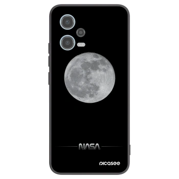Picasee Xiaomi Redmi Note 12 5G Hülle - Schwarzes Silikon - Moon Minimal