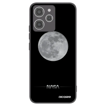 Picasee Xiaomi Redmi 12 4G Hülle - Schwarzes Silikon - Moon Minimal
