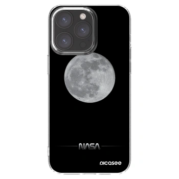 Picasee Apple iPhone 15 Pro Max Hülle - Transparentes Silikon - Moon Minimal