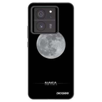 Picasee Xiaomi 13T Hülle - Schwarzes Silikon - Moon Minimal