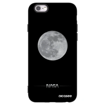 Picasee Apple iPhone 6/6S Hülle - Schwarzes Silikon - Moon Minimal