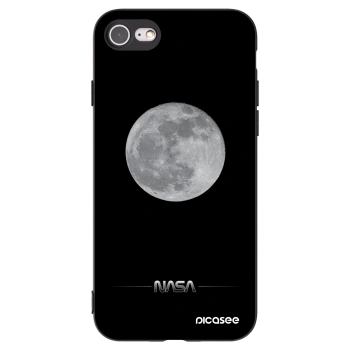 Picasee Apple iPhone 7 Hülle - Schwarzes Silikon - Moon Minimal