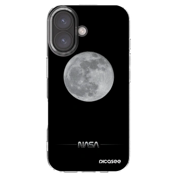 Picasee Apple iPhone 16 Hülle - Transparentes Silikon - Moon Minimal