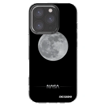 Picasee Apple iPhone 16 Pro Hülle - Transparentes Silikon - Moon Minimal