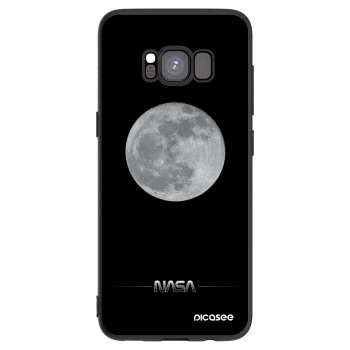 Picasee Samsung Galaxy S8 G950F Hülle - Schwarzes Silikon - Moon Minimal