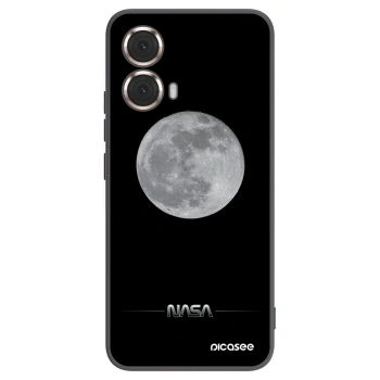 Picasee Motorola Moto G85 Hülle - Schwarzes Silikon - Moon Minimal