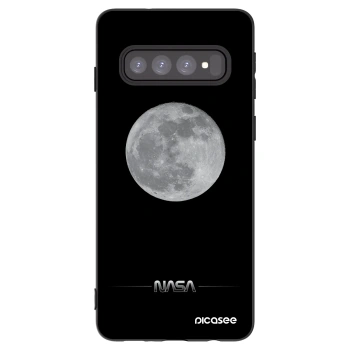 Picasee Samsung Galaxy S10 G973 Hülle - Schwarzes Silikon - Moon Minimal