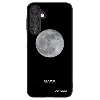 Picasee Samsung Galaxy A16 5G Hülle - Schwarzes Silikon - Moon Minimal