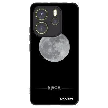 Picasee Xiaomi Redmi Note 14 4G Hülle - Schwarzes Silikon - Moon Minimal