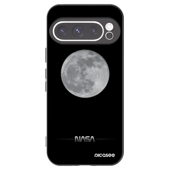 Picasee Google Pixel 9 Pro Hülle - Schwarzes Silikon - Moon Minimal