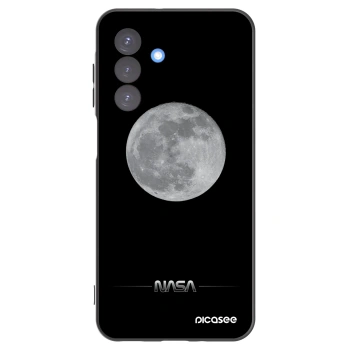 Picasee Samsung Galaxy A17 5G Hülle - Schwarzes Silikon - Moon Minimal