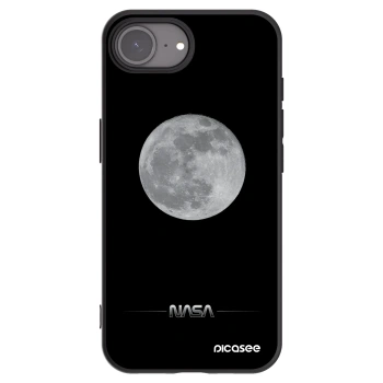 Picasee Apple iPhone 17e Hülle - Schwarzes Silikon - Moon Minimal